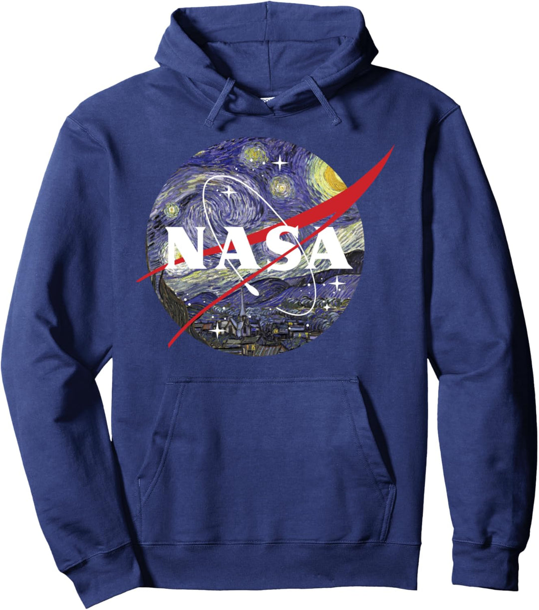 NASA Van Gogh Starry Night Style Logo Pullover Hoodie