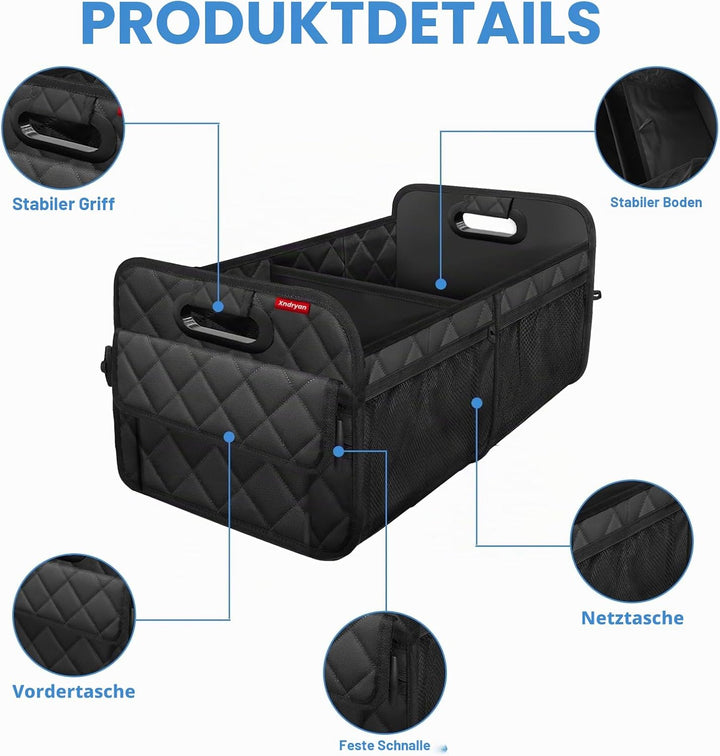 Auto Kofferraum Organizer, Xndryan Gross Auto Lagerung Organizer Kofferraum Ordentlich für Auto, Fal