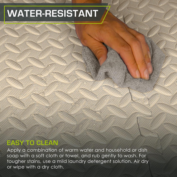 ProsourceFit Puzzle Exercise Mat ½ in, Eva Interlocking Foam Floor Tiles for Home Gym, Mat for Home