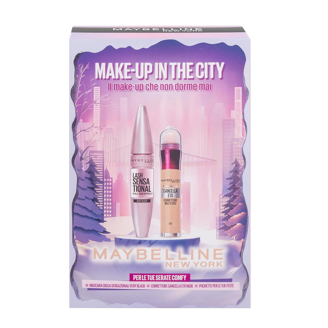 Maybelline New York Make Up in The City Geschenkbox Lash Sensational Mascara Very Black + Der Lösche