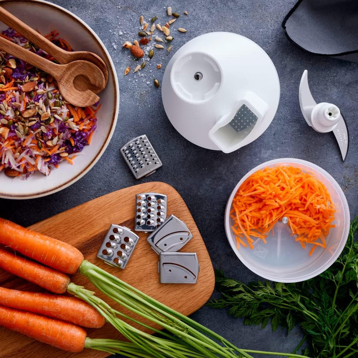 bamix Zubehör SliceSy für alle bamix Stabmixer ab 180 Watt, inkl. 5 Scheiben, Küchenmaschine multifu