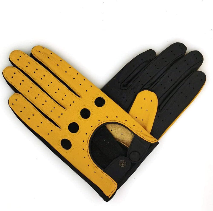 Damen Retro Weiche nd Dünne Ausgezeichnete Lammfell Leder Qualität Touchscreen Fahrhandschuhe X-Larg