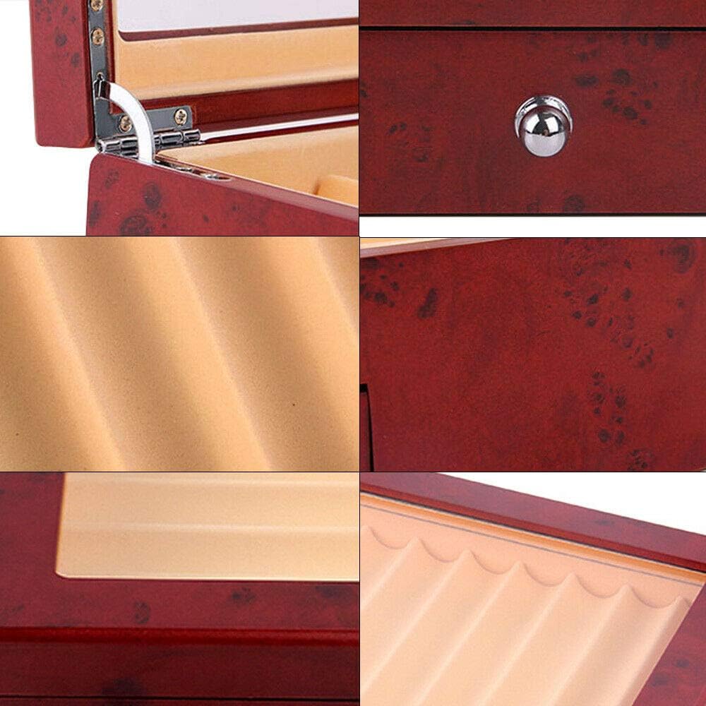 Futchoy Stiftebox aus Holz für 12 füller Stifte, Stifthalterbox mit Vitrine, Pen Display Organizer B