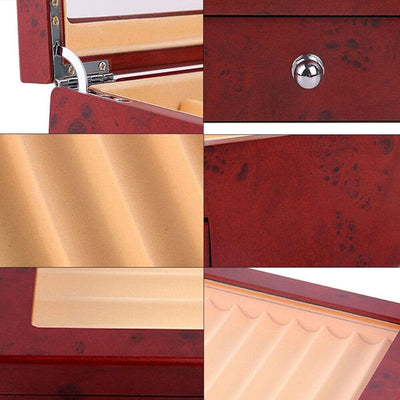 Futchoy Stiftebox aus Holz für 12 füller Stifte, Stifthalterbox mit Vitrine, Pen Display Organizer B