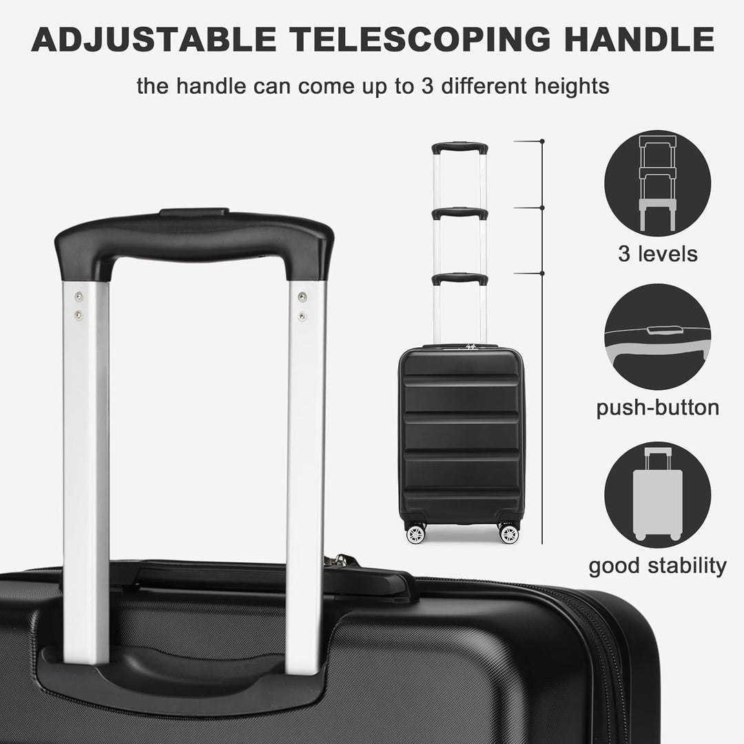 KONO Koffer Trolley Gross Erweiterbares Hartschalengepäck Leichte Koffer XL mit TSA-Schloss und 4 Do
