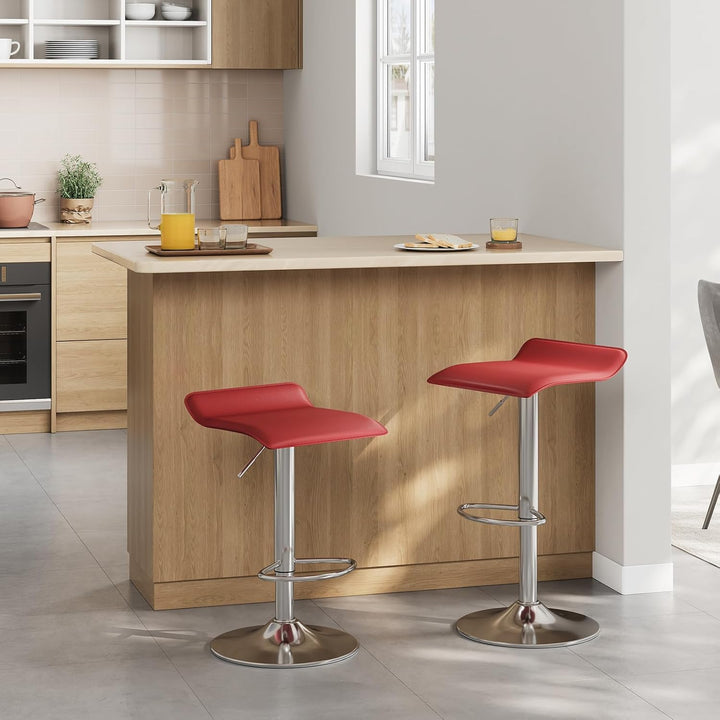 WOLTU 4er Set Barhocker Design Stuhl Drehstuhl Tresenstuhl，stufenlose Höhenverstellung, verchromter