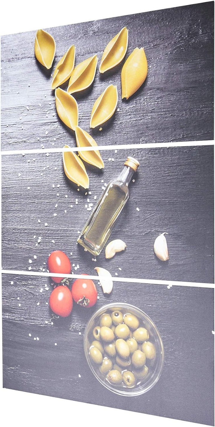 3er Set Wandbild B x H 40x60cm Aluminium Dibond Pasta Küche Deko Wanddekoration Aluschild Alu-dibond