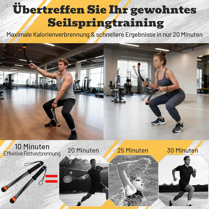 Weighted Battle Rope Ohne Seil - Verstellbare Battle Ropes für Zuhause, leises Seilloses Battle Rope