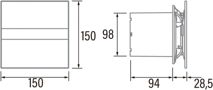 Cata Haushaltsabzug E-100 GT BK Bandenabsaugsystem Wärmeschutz für Arbeiten bei Raumtemperatur Geräu