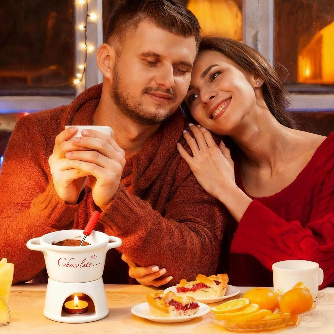 Generisch Schokoladen Fondue Tasse | Keramik Zum Schmelzen,Fondue Tassen Set Für Schmelzende Schokol