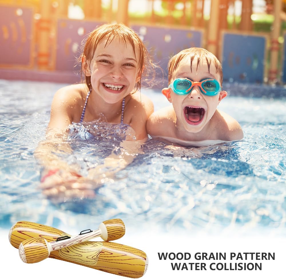 Aufblasbare Pool Spielzeug Erwachsene Battle Log Raft, 2 Sets Aufblasbares Wasserspielzeug mit Aufbl