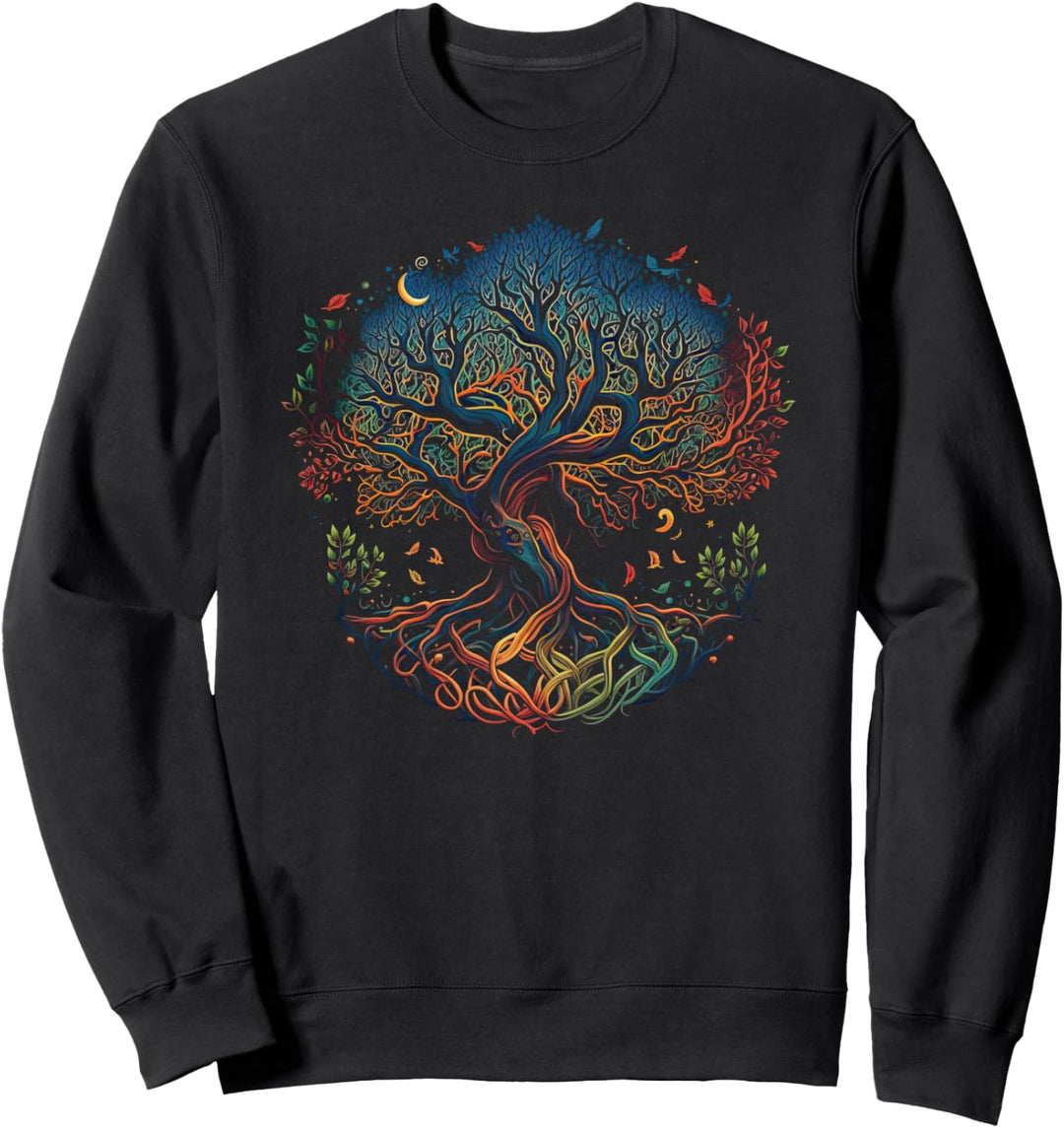 Baum des Lebens Yggdrasil Wikinger Midgard Thor Walhalla Sweatshirt