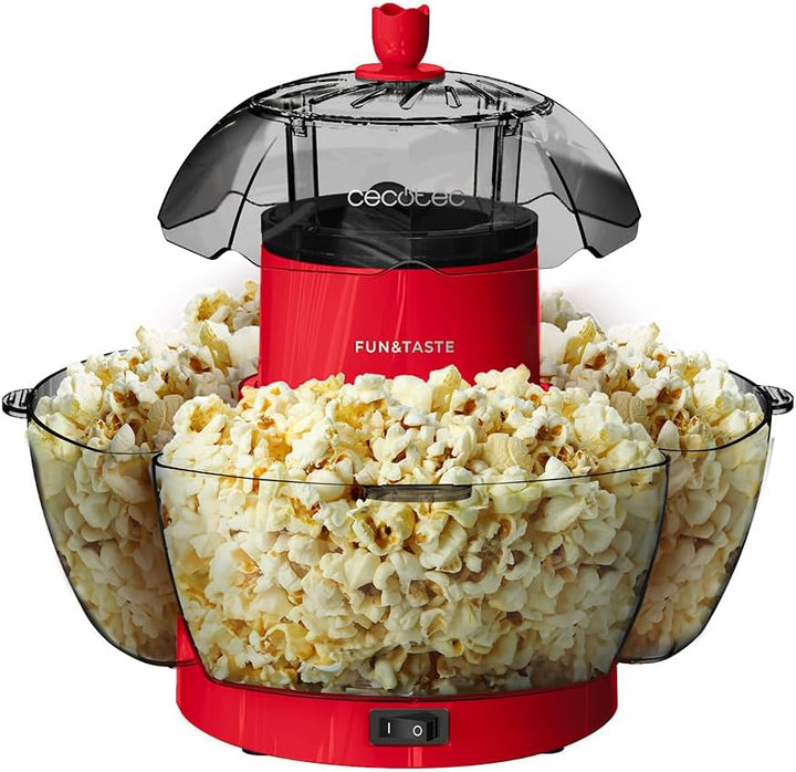 Cecotec P'Corn Lotus - Elektrische Popcornmaschine. 1200 W, fertig in 2 Minuten, inklusive 4 abnehmb