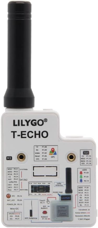 LILYGO T-Echo LoRa SX1262 Funkmodul 868MHz TTGO Meshtastic Development Board NRF52840 GPS RTC NFC BM