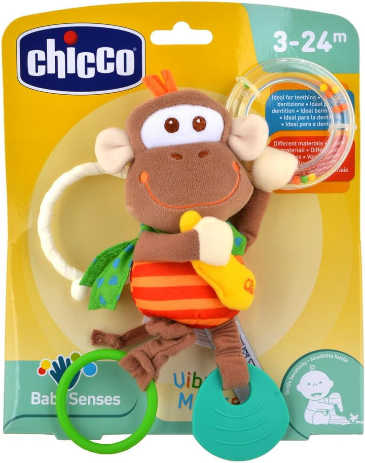 Chicco Spielzeug Äffchen Erste Aktivitäten, Rasseln und verschiedene Aktivitäten in Form eines weich