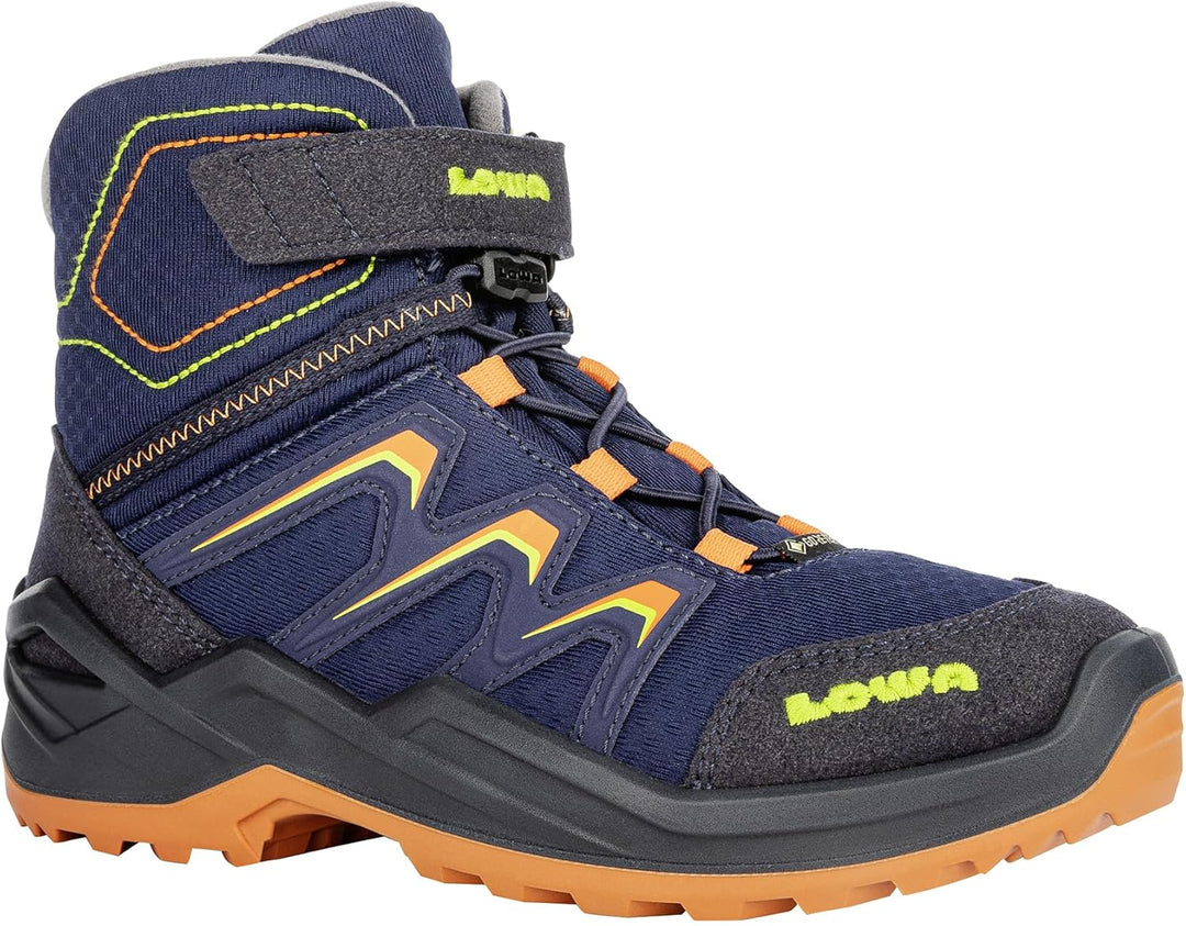 LOWA Stiefel mittel MADDOX WARM GTX MID [2024] 25 EU Navy Orange, 25 EU Navy Orange