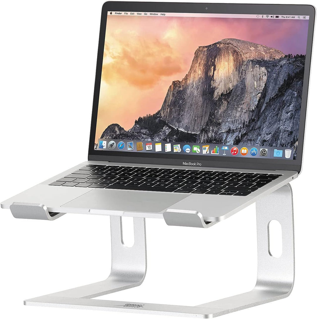 General Office Laptop Stand: Mobiler Alu-Notebook-Ständer für Geräte bis 40 cm (15,8"), Silber (Note