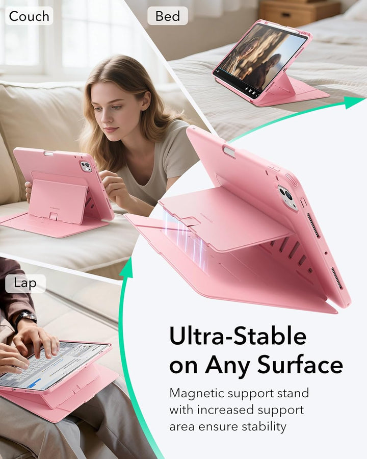 ESR für iPad Pro 13 Zoll Hülle (M5/M4) 2025/2024, Vertikaler Ständer, Multi-Winkel, Ultra-stabile Hü