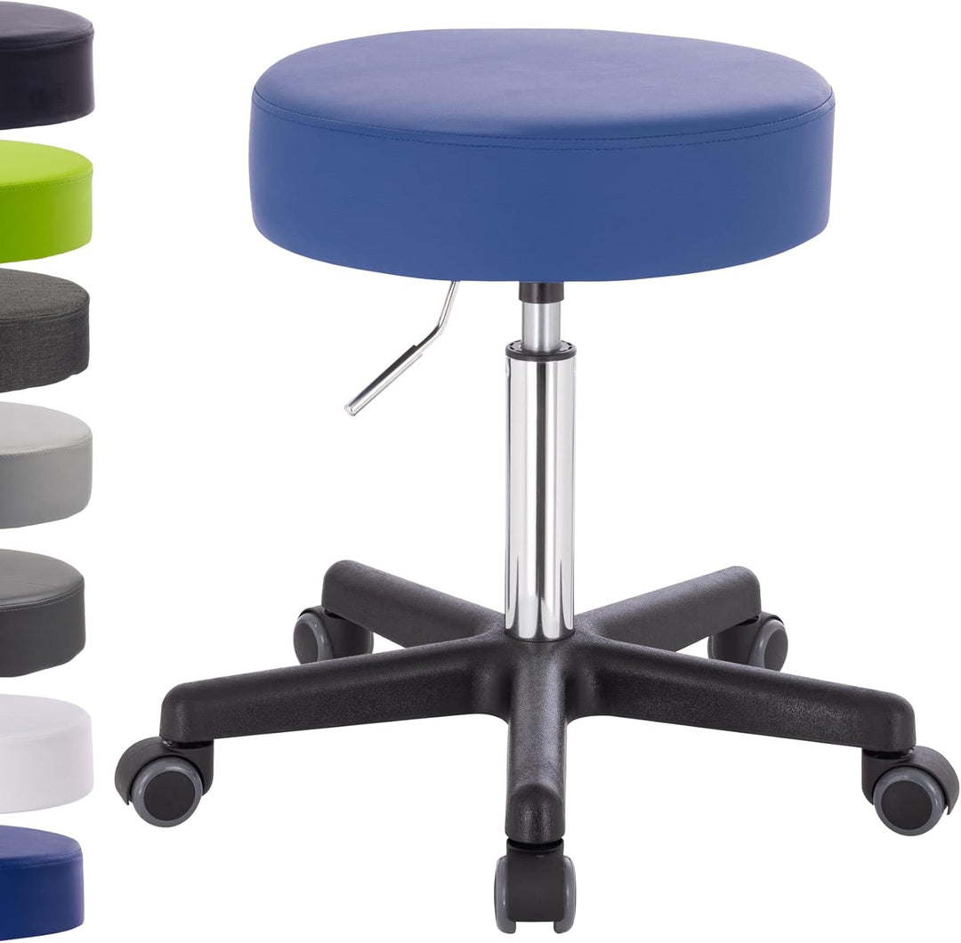 1stuff® XL Profi Rollhocker höhenverstellbar - 40 cm Sitzbreite - Sitzhöhe bis knapp 70cm - Arzthock
