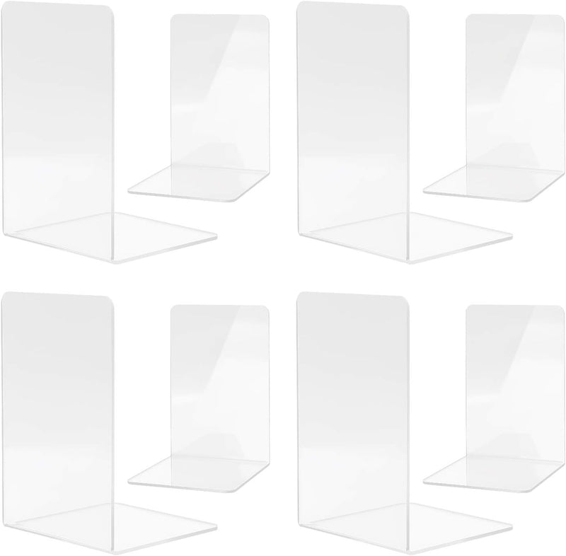 MSDADA Buchstützen, Hochwertiges Acryl Transparent Buchstützen für Kinder Erwachsene zum Arbeitszimm