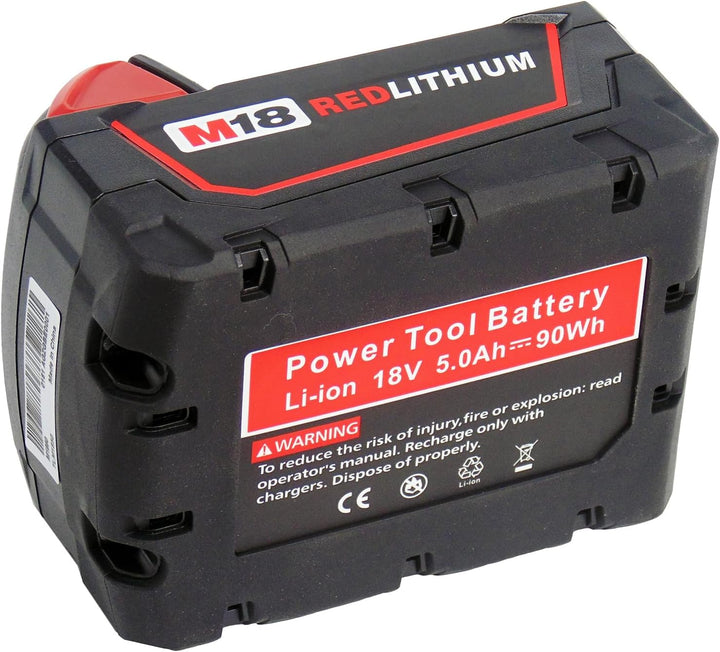CYDZ® 2 Stück 18V 5.0Ah Akku für Milwaukee M18 48-11-1828 48-11-1840 C18B M18BX Li18 M18B4 M18 XC mi