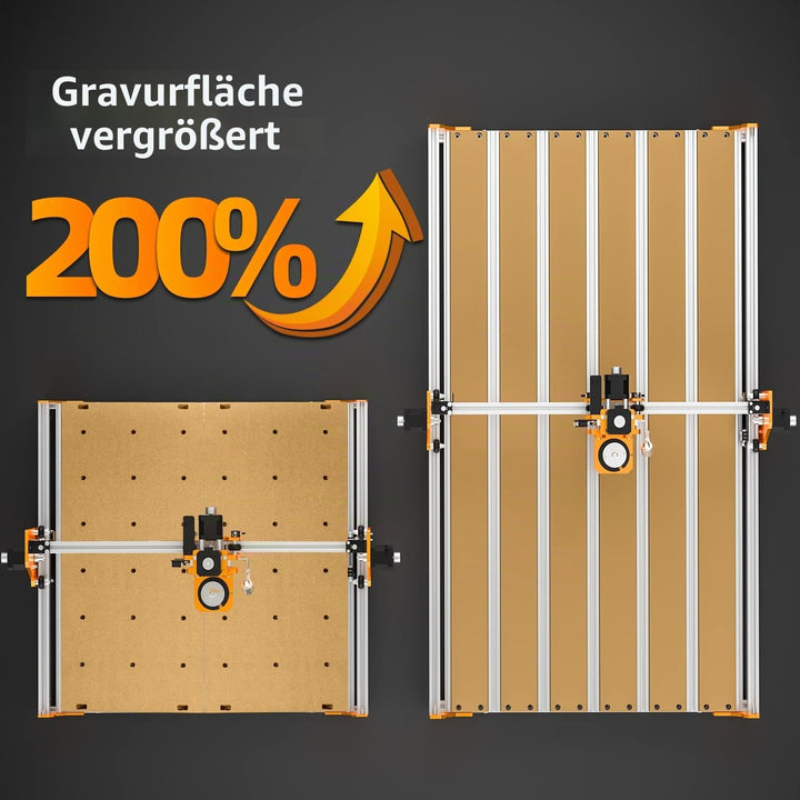 FoxAlien 4080 Erweiterungsset mit verbesserter Hybrid-Spoilboard für Masuter Pro CNC-Fräsmaschine, A