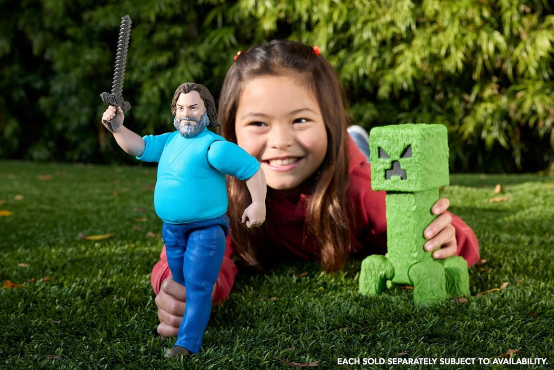 Mattel Minecraft Grosse Actionfiguren, 30 cm grosse, bewegliche Creeper-Sammelfigur, inspiriert von