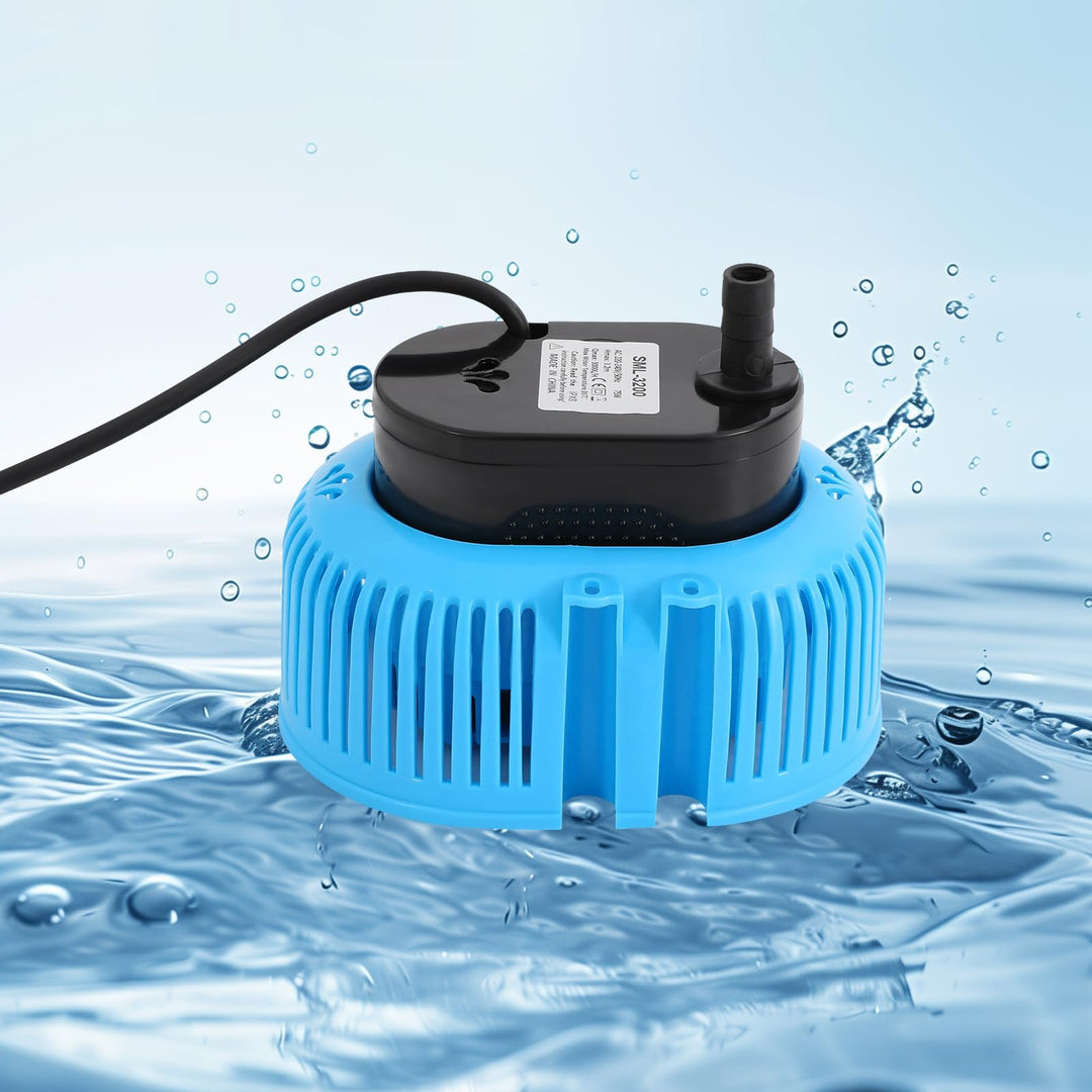 Tauchpumpe Schmutzwasser, 75W Poolabdeckungspumpe (Blau) | max Förderhöhe 3.2m, max. Fördermenge 300