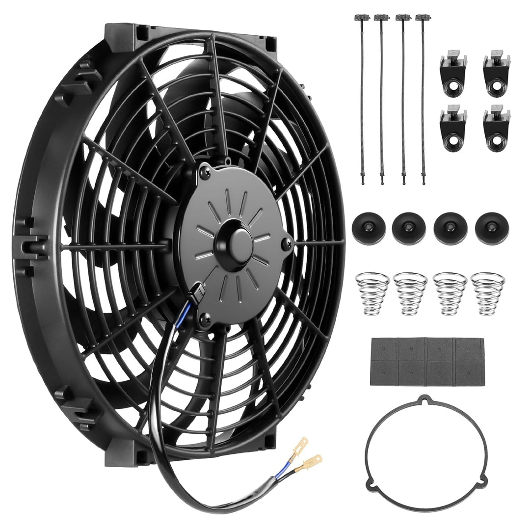 BDFHYK 12 Zoll 12V 80W Universal Auto Kühlerlüfter Kühlgebläse Elektrischer Lüfter Motorlüfter Slim