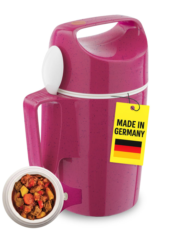ROTPUNKT Thermobehälter für Essen 850 ml inkl. Löffel – Thermo Lunchbox Heiss &amp; Kalt I Made in Germa