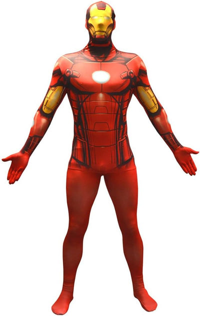 Morphsuits Offizielles Iron Man Basic Kostüm, Marvel Ganzkörperanzug - M (150cm-162cm), M