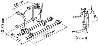 Fiamma Fahrradträger Carry Bike Pro C, Aluminium, 2 Räder, 60 kg Traglast, E-Bike geeignet