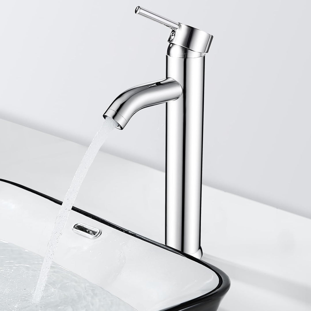 kisimixer Waschtischarmatur Bad Hoch, Wasserhahn Waschbecken Waschtisch Armatur, Einhebelmischer für