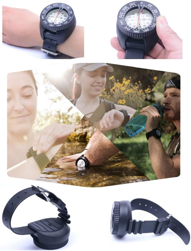 TOPINCN Outdoor Mini Lightweight Kunststoff wasserdichter Kompass Werkzeug Zubehör Tauchen Wandern A