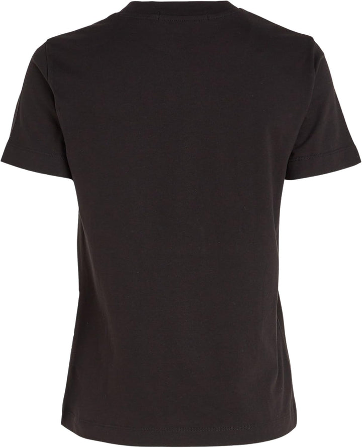 Calvin Klein Jeans Damen T-Shirt Kurzarm Institutional Straight Rundhalsausschnitt XL Ck Black, XL C