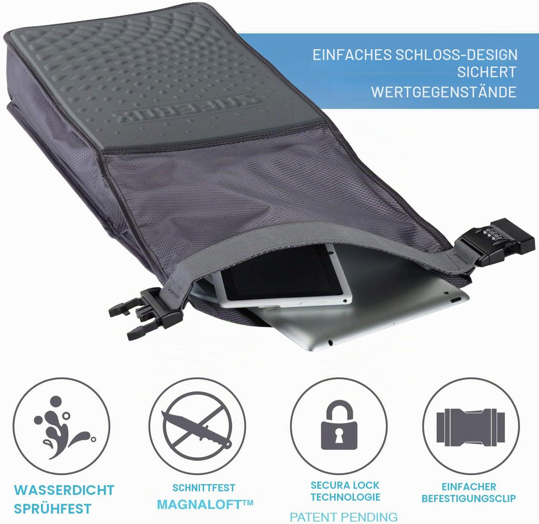 Lewis N. Clark Safebox Tragbarer Safe mit Anti-Diebstahl-Zahlenschloss und stossfestem Material zum