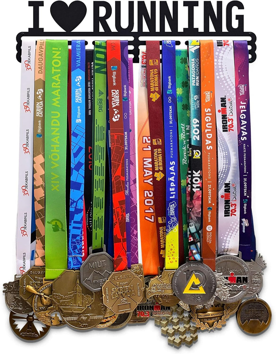 United Medals I Love Running Medaillenhalter Running Laufen für 48 Medaillen Aufbewahrung - Läufer G