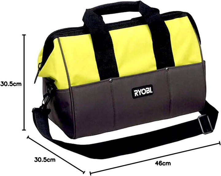 Ryobi 5132002553 Nylon Werkzeugtasche mittel Typ UTB4 Grau, Gelb