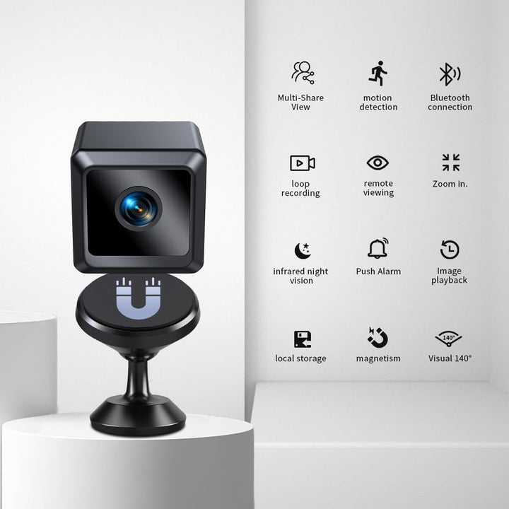 Mini Kamera 1080P – WLAN Überwachungskamera Innen mit Live-Übertragung per App, Bewegungserkennung,