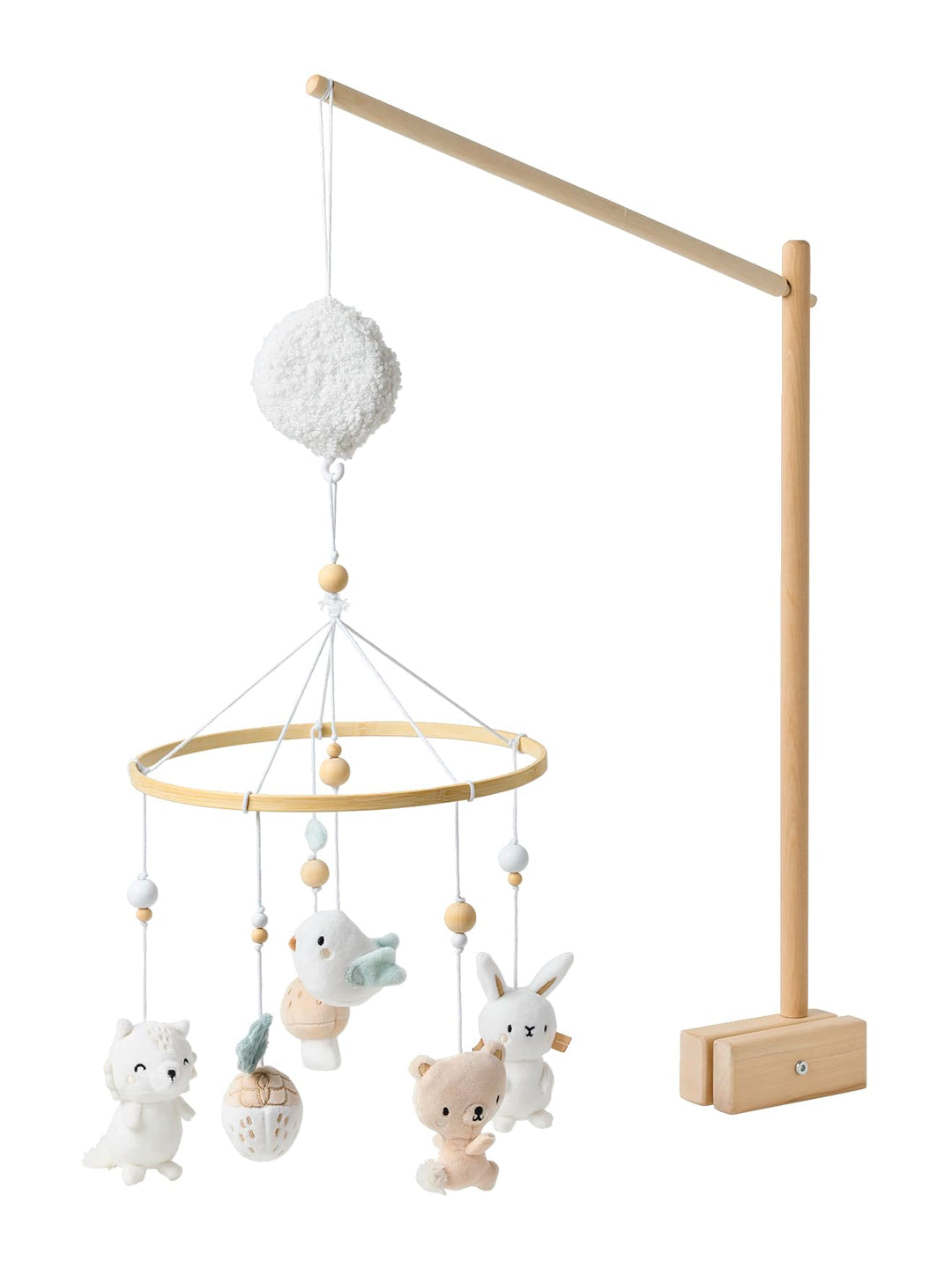 VERTBAUDET Baby Musik-Mobile WALDSPAZIERGANG salbeigrün