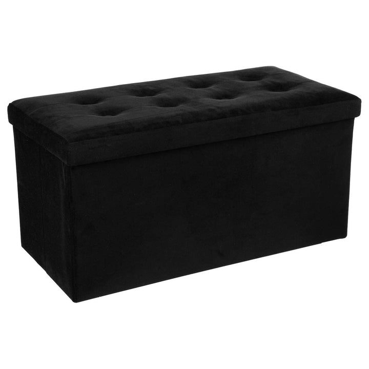 Klappbarer Doppelhocker Lysandre schwarz mit Samteffekt - Schwarz - Atmosphera créateur d'intérieur,