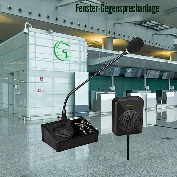 Retekess TW106 Fensterlautsprecher, Gegensprechanlage, Dual Way Bank Intercom System, 2-Wege-Fenster