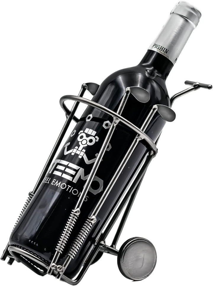 STEEMO Original Schraubenmännchen Weinflaschen-Halter Golftasche Golfbag - handgefertigter Weinhalte