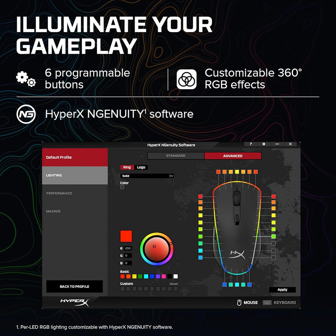 HyperX Pulsefire Surge – RGB Gaming Maus Pulsefire Surge - RGB Single, Pulsefire Surge - RGB Single
