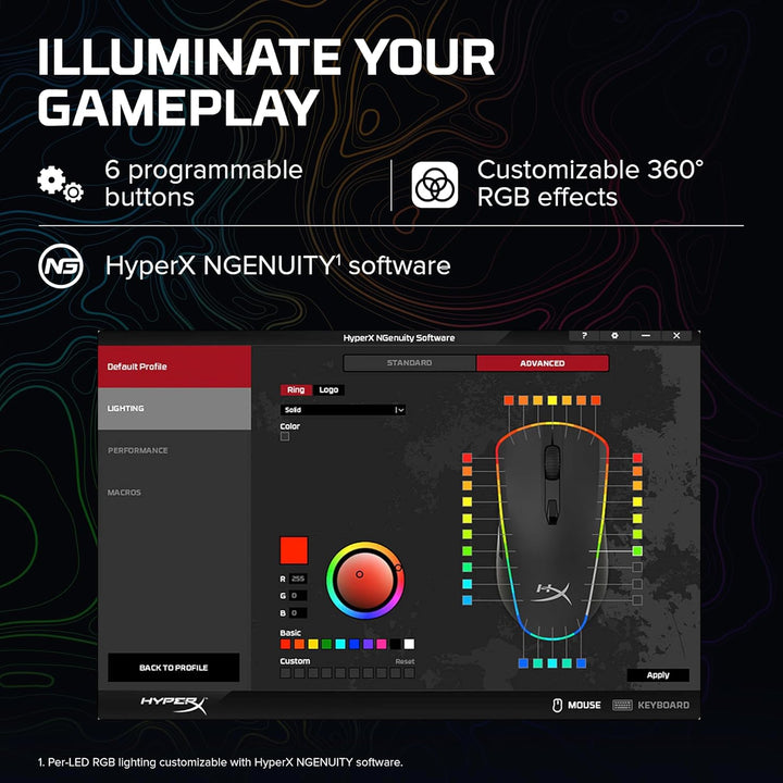 HyperX Pulsefire Surge – RGB Gaming Maus Pulsefire Surge - RGB Single, Pulsefire Surge - RGB Single