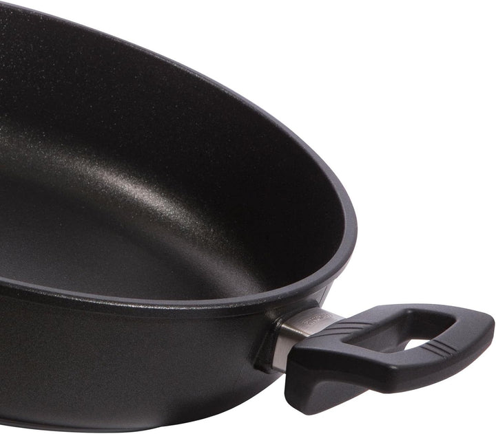 Eurloux Guss-Kasserolle Induktion Ø24 cm - Flache runde Universal Bratenkasserolle 3 Liter mit Besch