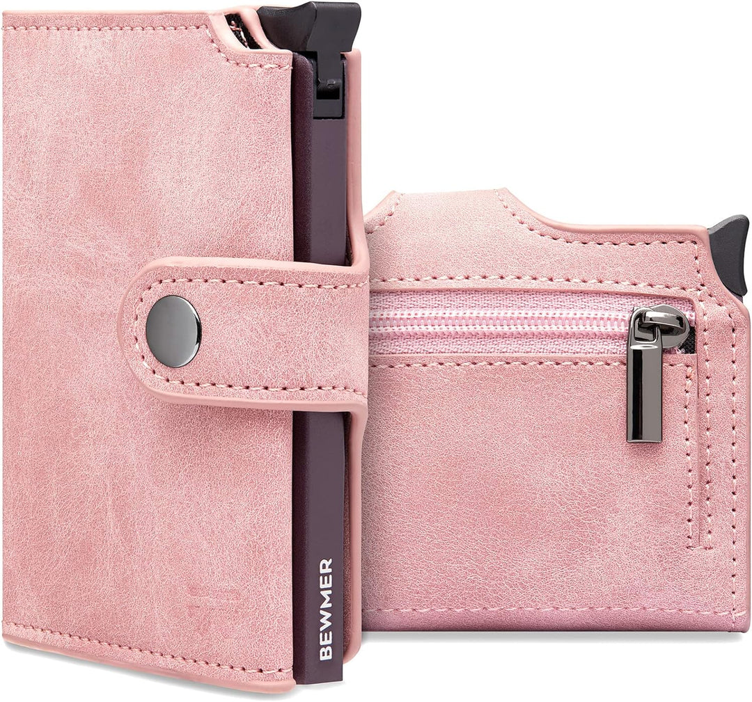 BEWMER 2 Shielded | Herren und Damen Slim Wallet mit RFID-Schutz Anti-Cloning | Kartenetui mit Münzf