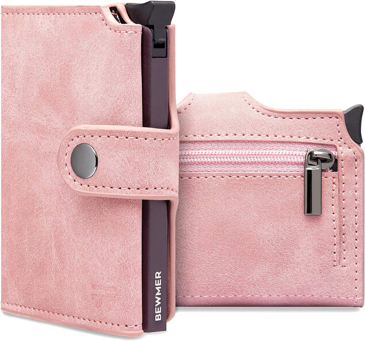 BEWMER 2 Shielded | Herren und Damen Slim Wallet mit RFID-Schutz Anti-Cloning | Kartenetui mit Münzf