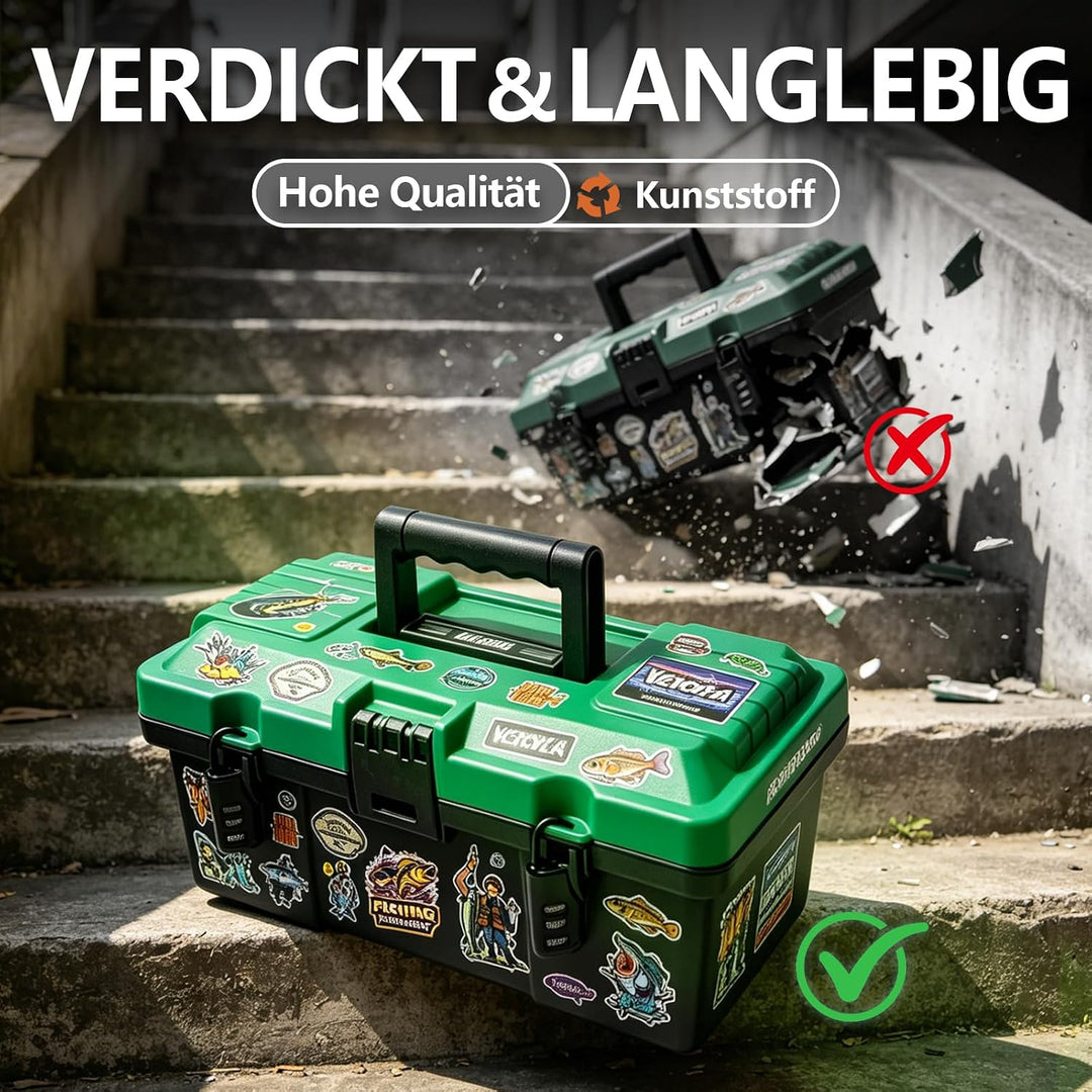 Fishing Angelkoffer-Set mit AngelZubehör | Angelset inklusive Premium-Angelwerkzeug Fischtöter für Z