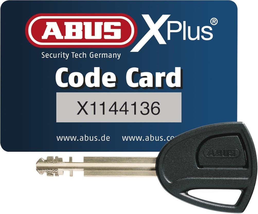 ABUS Bremsscheibenschloss Granit Sledg 77 grip red - Motorradschloss mit sicherem XPlus Zylinder und
